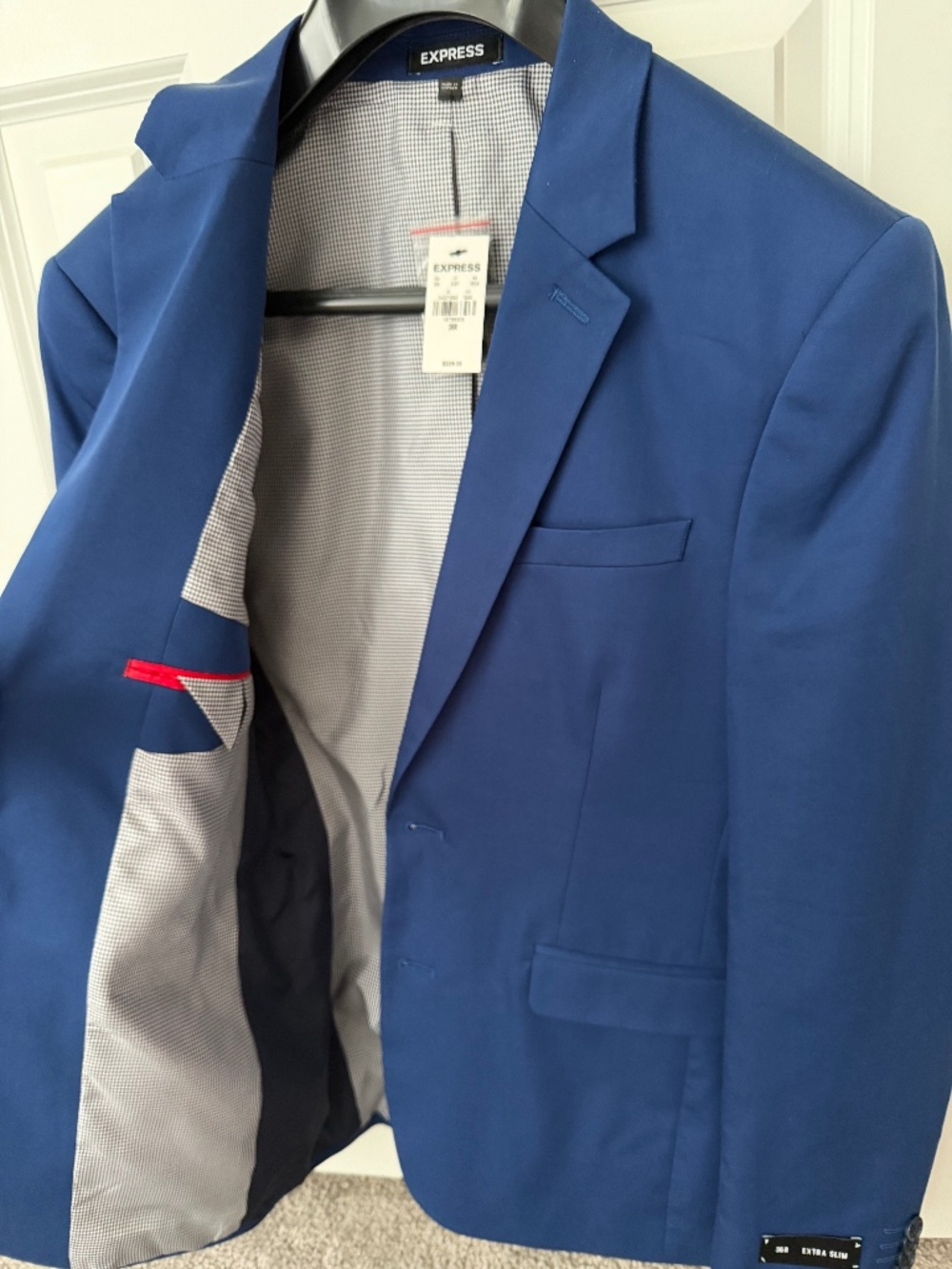 Express Men’s Suit Jacket Sport Jacket NWT Blue 36R